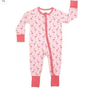 Fancy Flamingos Bamboo Convertible Baby Pajamas